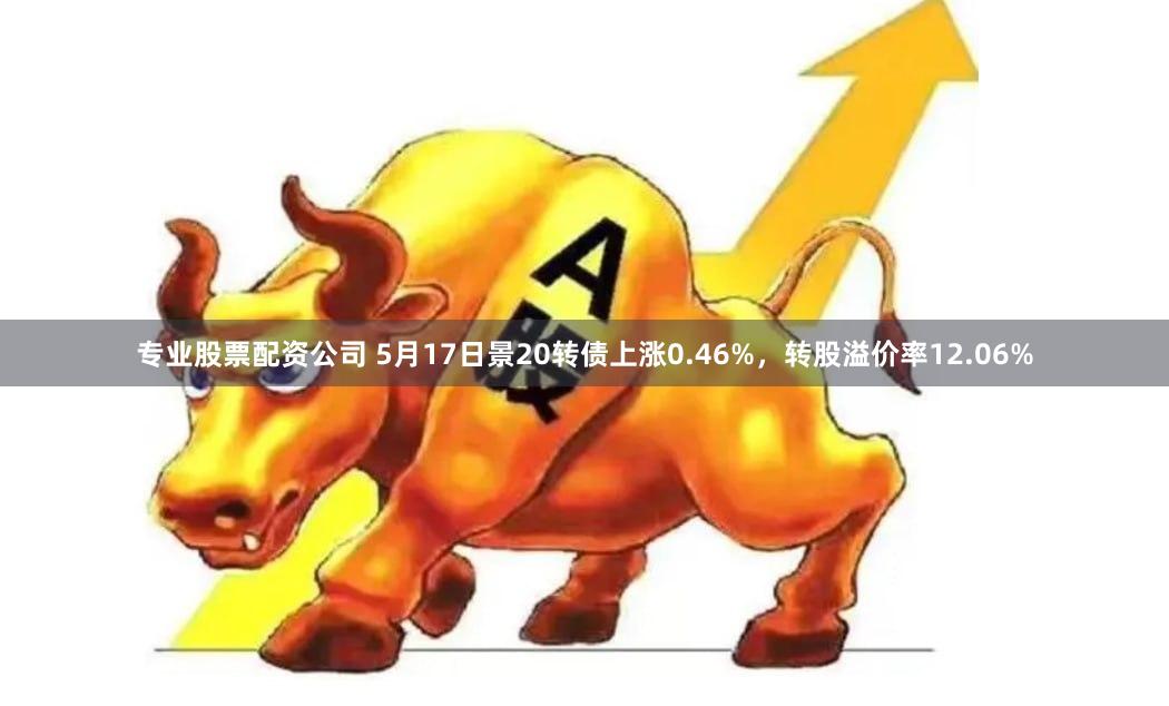 专业股票配资公司 5月17日景20转债上涨0.46%，转股溢价率12.06%