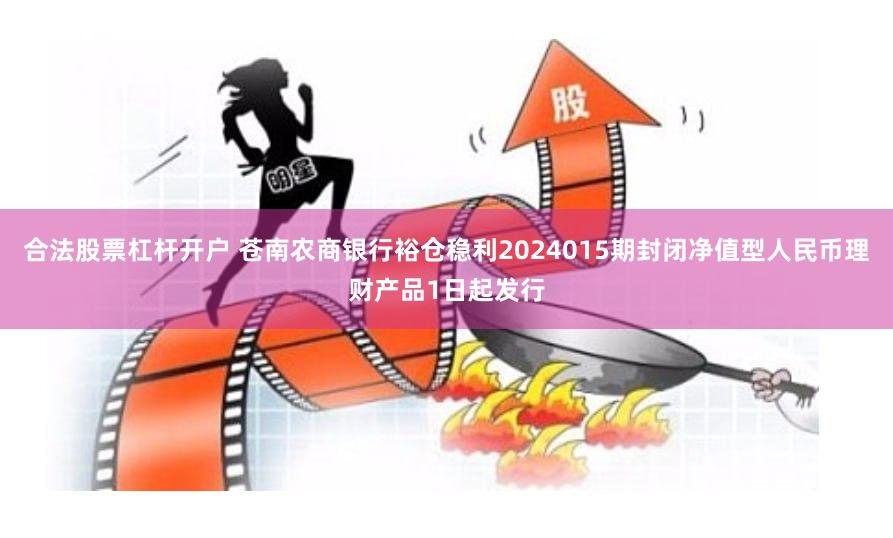 合法股票杠杆开户 苍南农商银行裕仓稳利2024015期封闭净值型人民币理财产品1日起发行