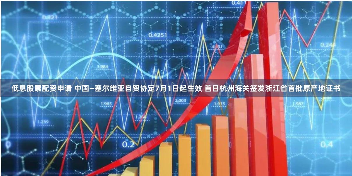 低息股票配资申请 中国—塞尔维亚自贸协定7月1日起生效 首日杭州海关签发浙江省首批原产地证书