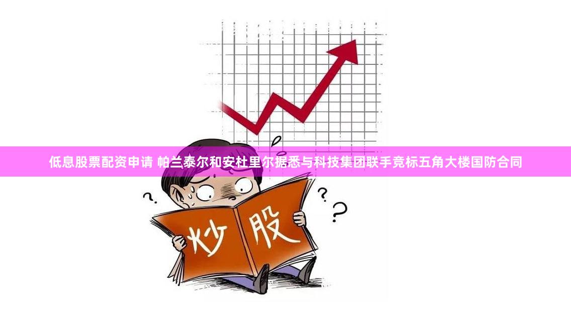 低息股票配资申请 帕兰泰尔和安杜里尔据悉与科技集团联手竞标五角大楼国防合同