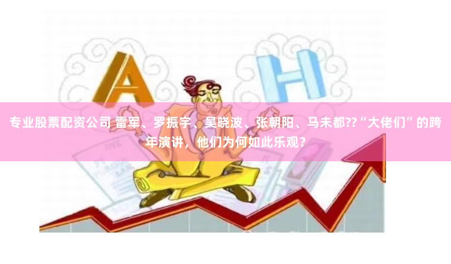 专业股票配资公司 雷军、罗振宇、吴晓波、张朝阳、马未都??“大佬们”的跨年演讲，他们为何如此乐观？